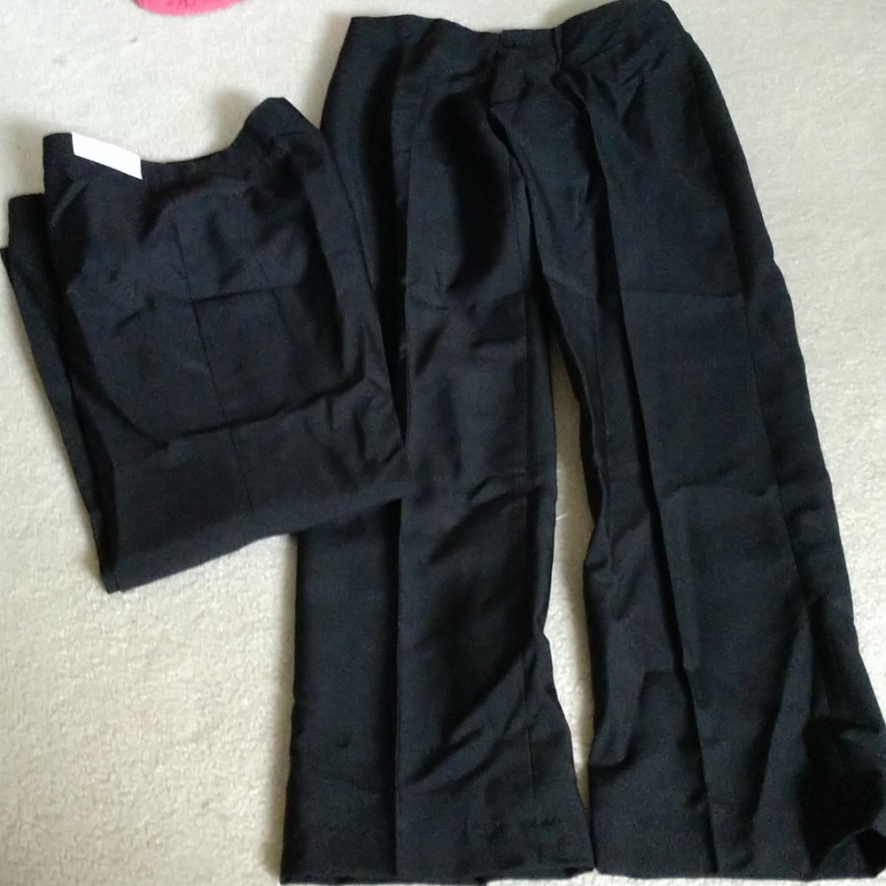 2 pair size 6 black service pants for women
